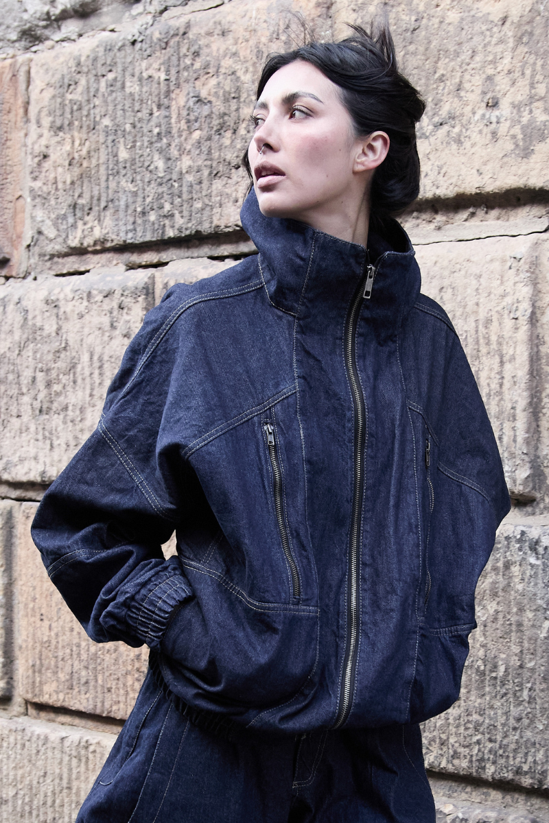 Chaqueta fenda blue